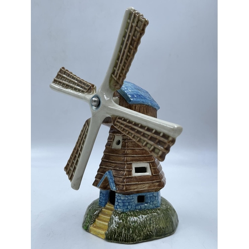 128 - A Bossons Windmill pottery lamp - approx. 24.5cm high x 20cm wide