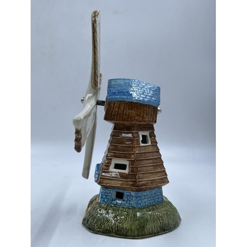 128 - A Bossons Windmill pottery lamp - approx. 24.5cm high x 20cm wide