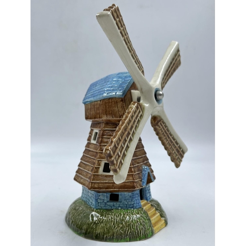 128 - A Bossons Windmill pottery lamp - approx. 24.5cm high x 20cm wide