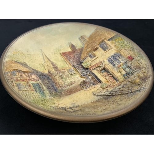 131 - An early Bossons William Ray Bossons sample chalkware circular wall plaque - approx. 20.5cm diameter