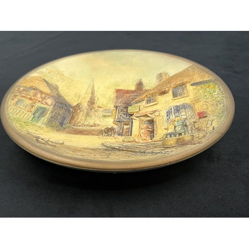 131 - An early Bossons William Ray Bossons sample chalkware circular wall plaque - approx. 20.5cm diameter