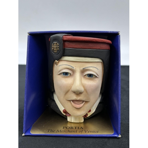 142 - Five Bossons William Shakespeare Collection limited edition chalkware character masks comprising box... 