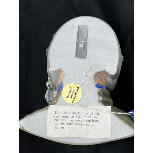 17 - A Bossons USAF Fighter Pilot chalkware head wall mask commemorating Operating Desert Storm with orig... 