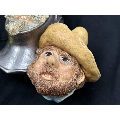 18 - A Bossons Don Quixote and Sancho Panza sample limited edition chalkware head wall mask with original... 