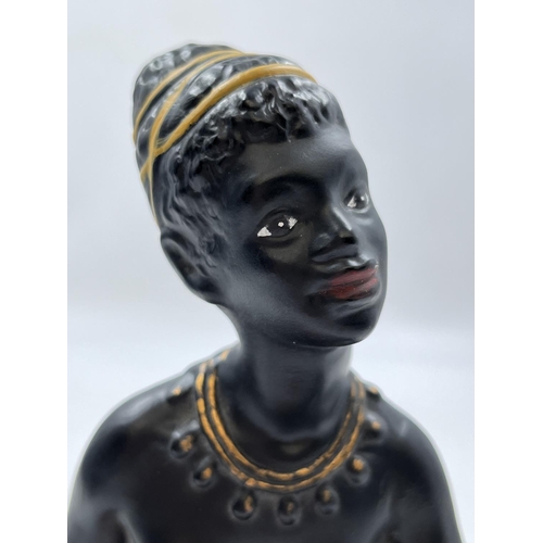 23 - A Bossons African group three piece ceramic figurine set comprising Father, Mother and Boy - father ... 