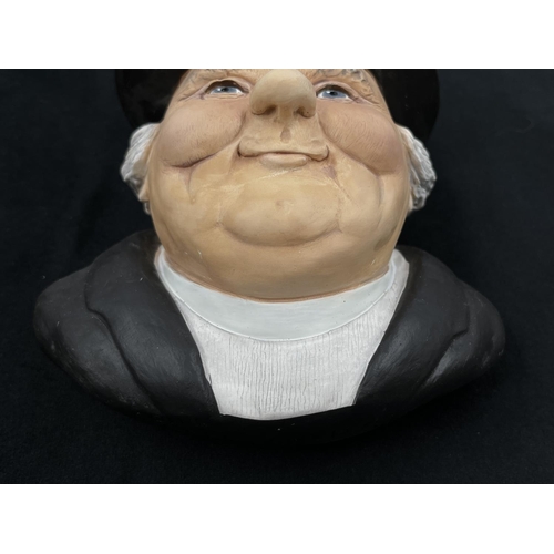 35 - A Bossons The Parson chalkware head wall mask