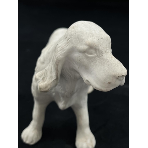 39 - A Bossons Spaniel unpainted chalkware figurine with certificate of authenticity - approx. 12cm high ... 