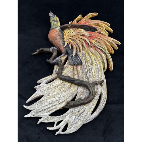 4 - A Bossons Fraser Art Bird of Paradise PVC wall plaque with certificate of authenticity - approx. 46.... 