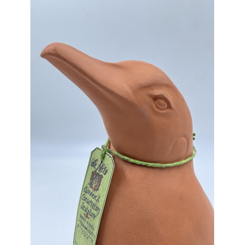 47 - A Bossons De Milo Garden and Conservatory terracotta penguin figurine - approx. 25cm high