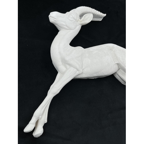 5 - A Bossons Fraser Art Gazelle unpainted chalkware wall plaque with certificate of authenticity - appr... 