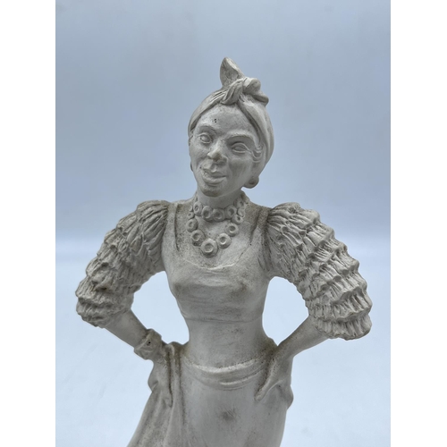 60 - A Bossons Spanish Dancer unpainted pottery figurine with certificate of authenticity - approx. 27cm ... 