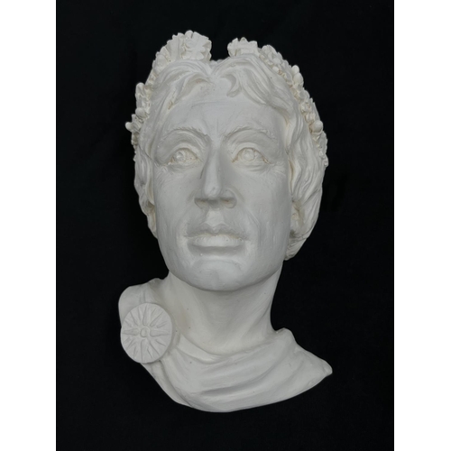 70 - A Bossons Alexander The Great unpainted unproduced prototype chalkware head wall mask with certifica... 