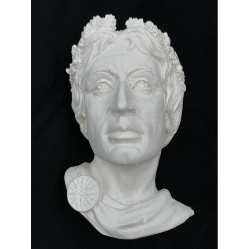 71 - A Bossons Alexander The Great unpainted unproduced prototype chalkware head wall mask with certifica... 