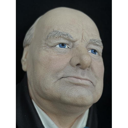 76 - A 1986 Bossons The RT. HON. Sir Winston Churchill K.G. O.M. C.H. chalkware head wall mask - approx. ... 