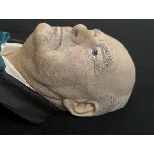 76 - A 1986 Bossons The RT. HON. Sir Winston Churchill K.G. O.M. C.H. chalkware head wall mask - approx. ... 