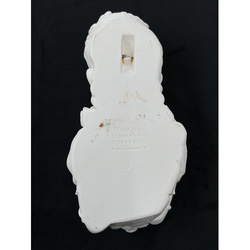 88 - A 1968 Bossons Mimi unpainted chalkware wall plaque - approx. 23cm high