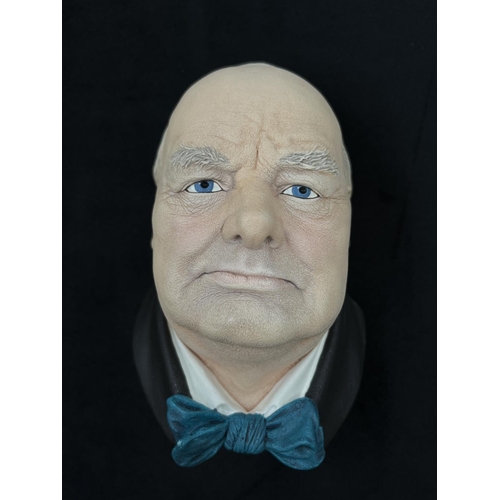 92 - A 1986 Bossons The RT. HON. Sir Winston Churchill K.G. O.M. C.H. chalkware head wall mask - approx. ... 