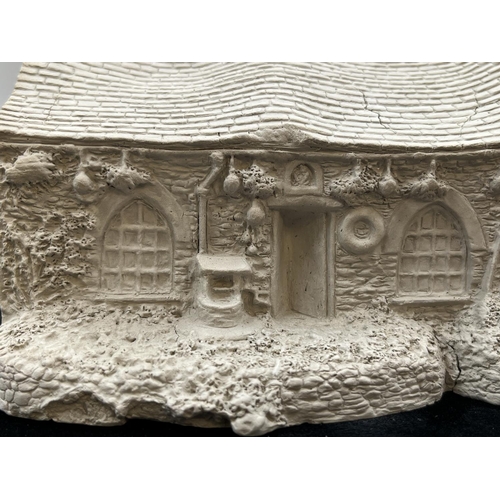 93 - A Bossons Cottage unpainted clay prototype with certificate of authenticity - approx. 8cm high x 13c... 