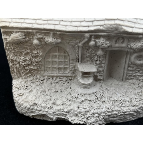 93 - A Bossons Cottage unpainted clay prototype with certificate of authenticity - approx. 8cm high x 13c... 