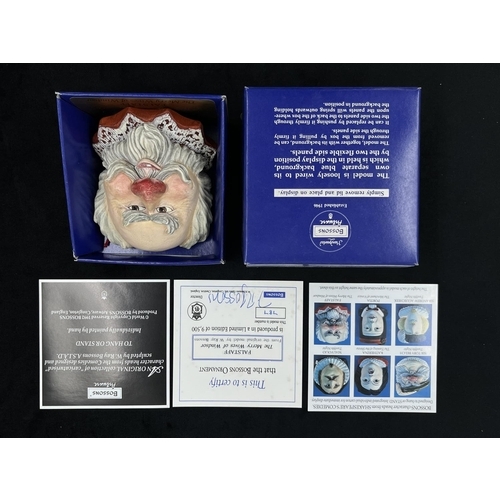 142 - Five Bossons William Shakespeare Collection limited edition chalkware character masks comprising box... 