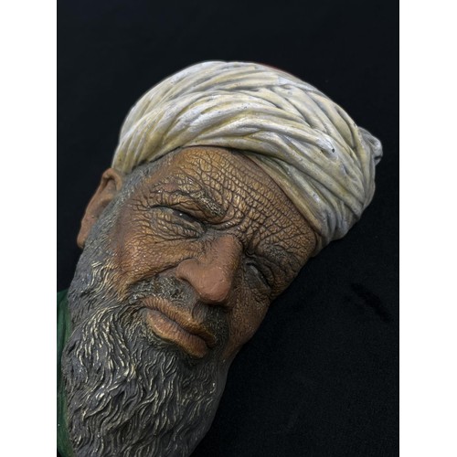 126A - A Bossons Caspian Man chalkware head wall mask