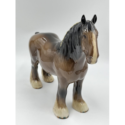 20 - A Beswick Clydesdale horse figurine - approx. 21cm high x 23cm long