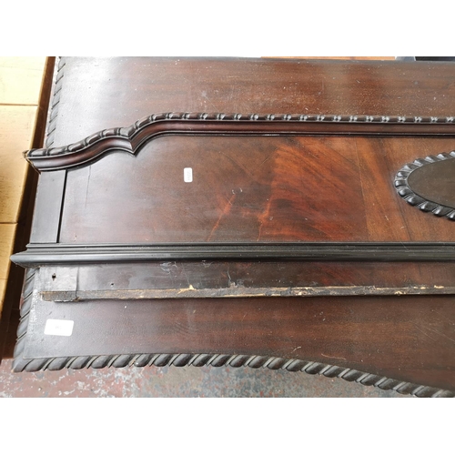 360 - A Georgian style mahogany sideboard with two drawers and three cupboard doors - approx. 97cm high x ... 