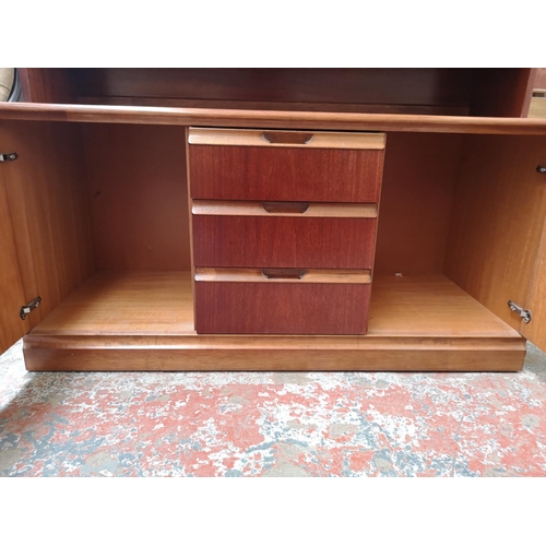 440 - An Avalon teak display cabinet - approx. 172cm high x 113cm wide x 47cm deep