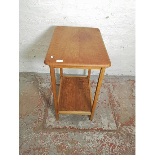 469 - A 1960s Tenax oak two tier side table - approx. 74cm high x 60cm wide x 43cm deep