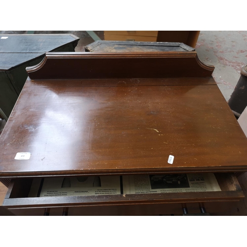 472 - A 1930s walnut chest of five drawers - approx. 123cm high x 73cm wide x 42cm deep