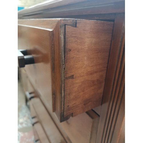 472 - A 1930s walnut chest of five drawers - approx. 123cm high x 73cm wide x 42cm deep