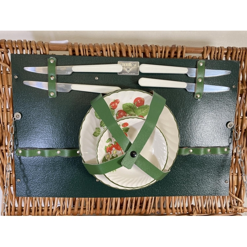 324 - An Antler wicker picnic basket with contents