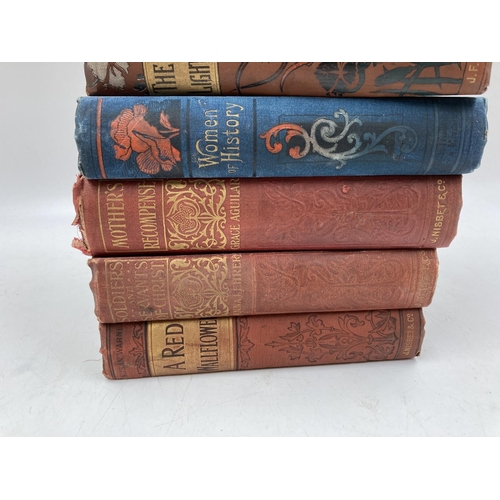 299 - Fifteen late 19th/early 20th century hardback books to include Noble Work By Noble Women by Jennie C... 