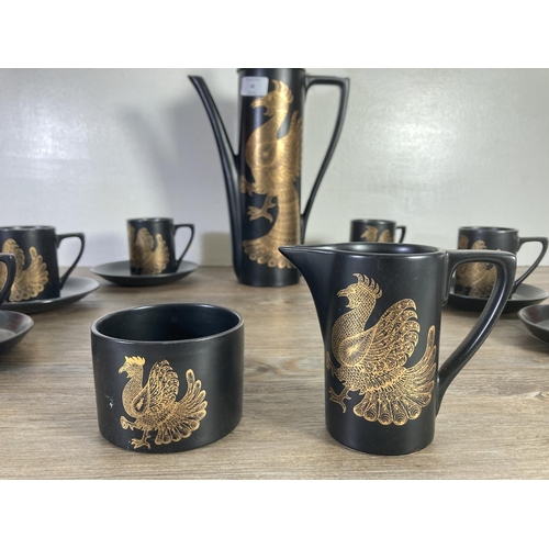 48 - A Portmeirion Phoenix pattern coffee set