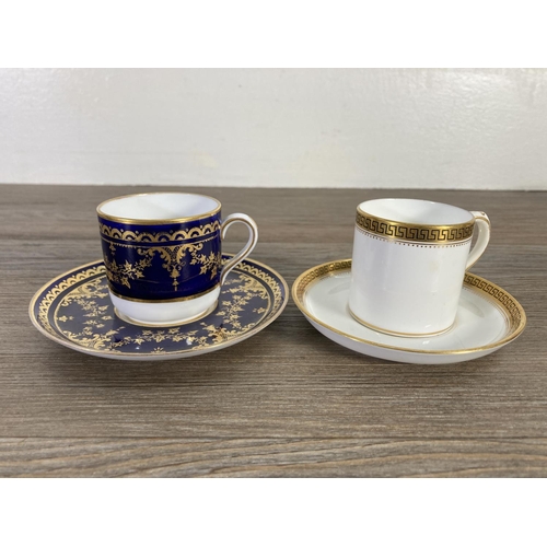 51 - A collection of assorted china to include Edwardian Royal Crown Derby coffee can and saucer, Coalpor... 