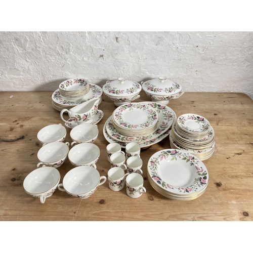 58 - A collection of Wedgwood Hathaway Rose china to include six coffee cans, six saucers, six side plate... 