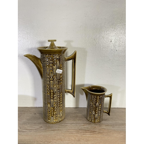 63 - A mid 20th century Portmeirion Cypher fourteen piece coffee set