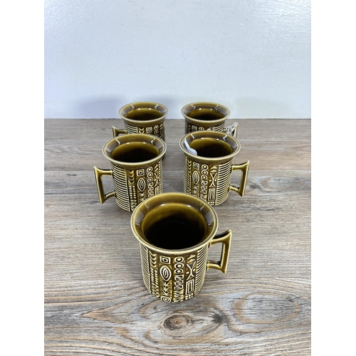 63 - A mid 20th century Portmeirion Cypher fourteen piece coffee set