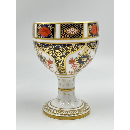 15 - A Royal Crown Derby 1128 Old Imari goblet - approx. 12cm high
