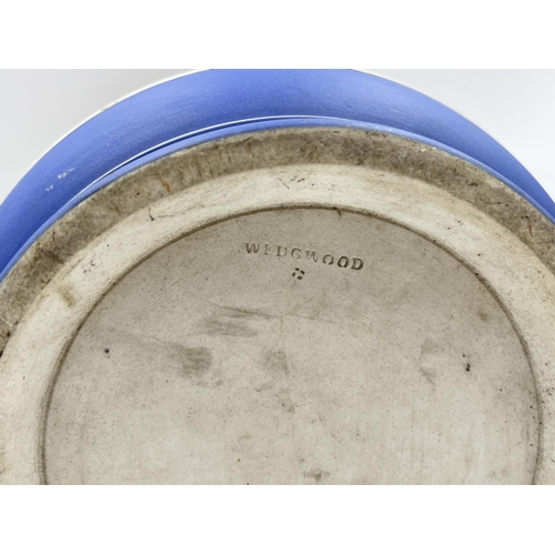 17 - A 19th century Wedgwood cobalt blue Jasperware circular planter - approx. 21cm high x 23cm diameter