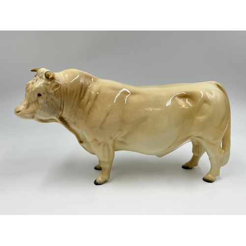 22 - A Beswick Charolais Bull figurine - model no. 2463A