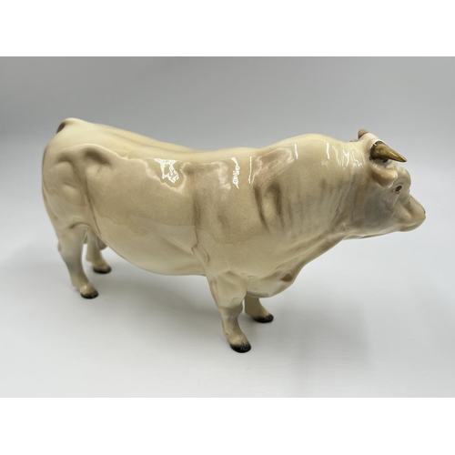 22 - A Beswick Charolais Bull figurine - model no. 2463A