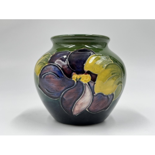 31 - A Moorcroft Pottery Clematis pattern vase - approx. 7.5cm high
