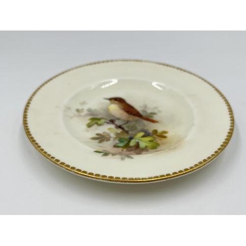 9 - Three pieces of Royal Worcester china, Connoisseur collection James Stinton Game Birds cabinet cup a... 