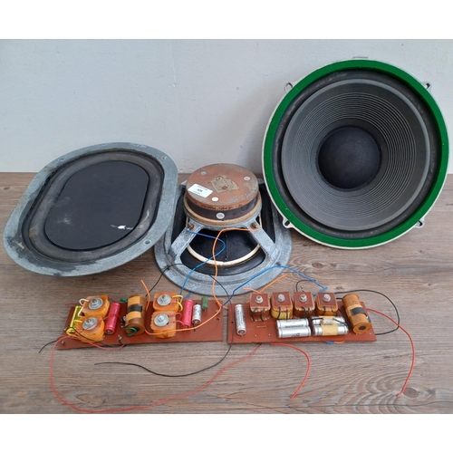 468 - Five items, two Kef B139 drivers, one Wharfedale 10