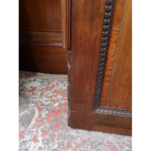 253 - A Liberty & Co Ltd inlaid mahogany triple wardrobe - approx. 241cm high x 188cm wide x 59cm deep