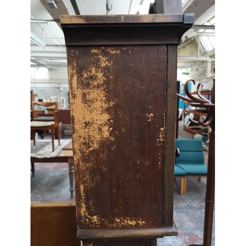 257 - A late 20th century Pearl mahogany cased grandfather clock