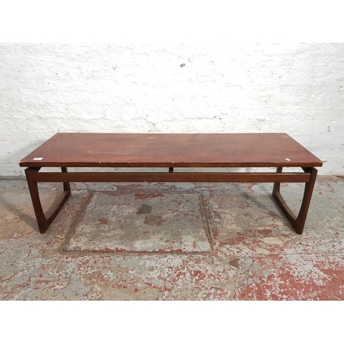 271 - A G Plan teak rectangular coffee table - approx. 42cm high x 46cm wide x 137cm long