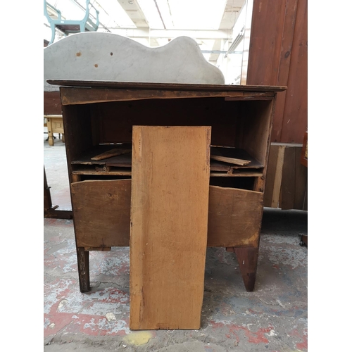 304 - A 19th century mahogany bow fronted commode