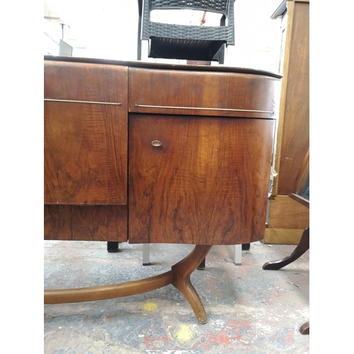 307 - A Beautility walnut cocktail sideboard - approx. 80cm high x 148cm wide x 46cm deep